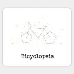 Bicyclopeia – Bicycle star constellation - hand drawn Sticker